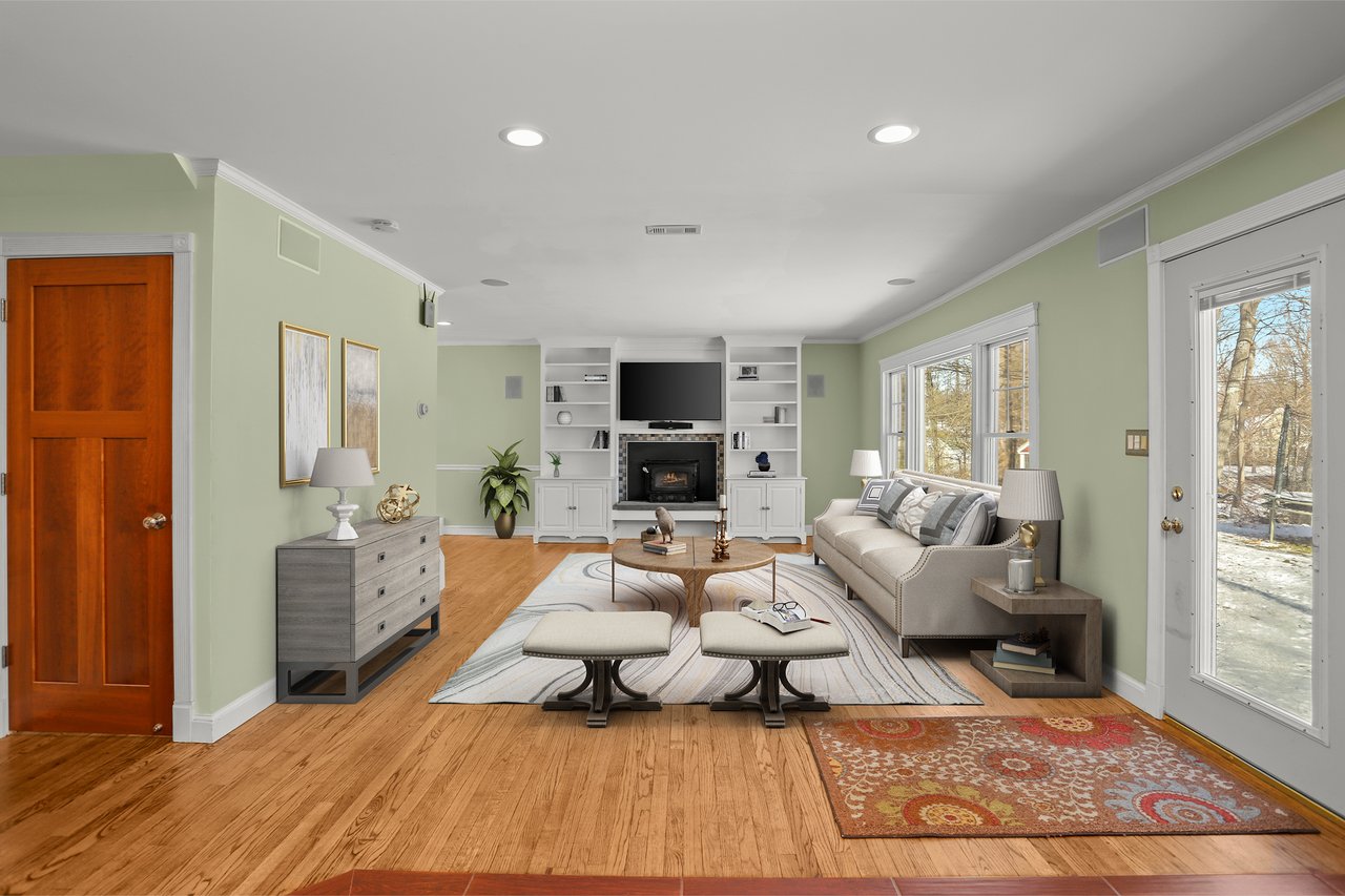 Virtually Staged Family Room