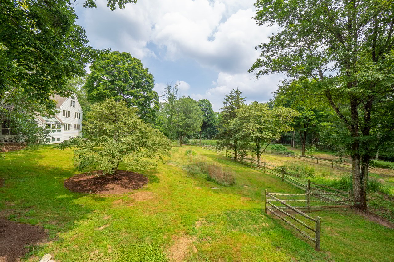 Property view and paddock view from hayloft