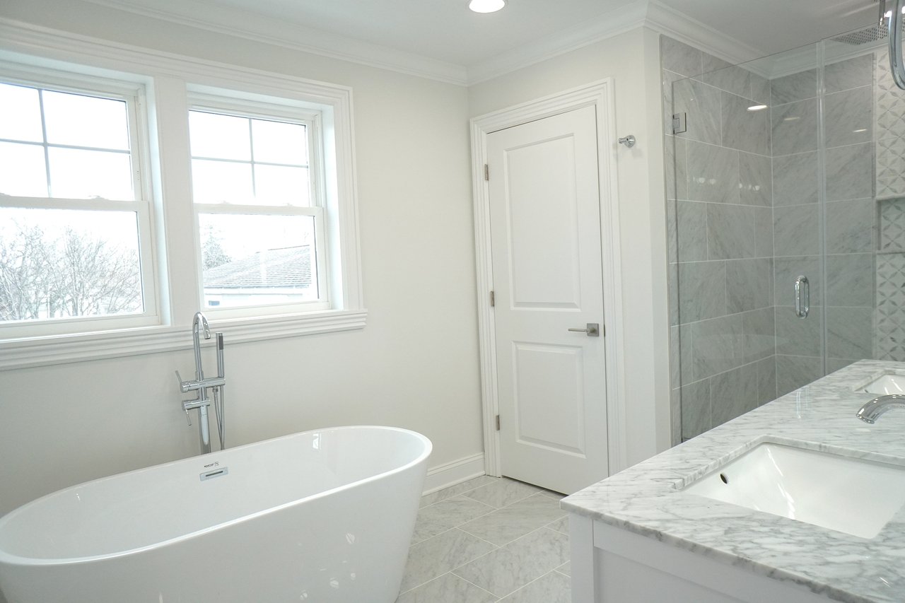 Luxurious, all marble Master Bath!