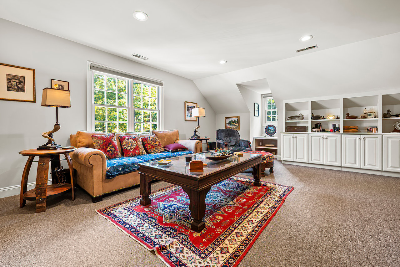 Spacious great room on the second level.	