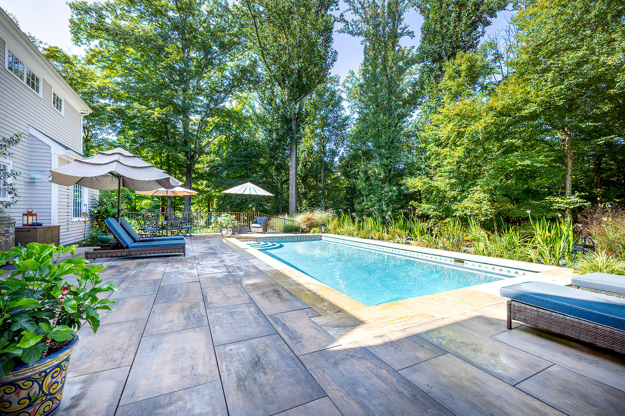 Newly installed heated gunite pool and patiol	