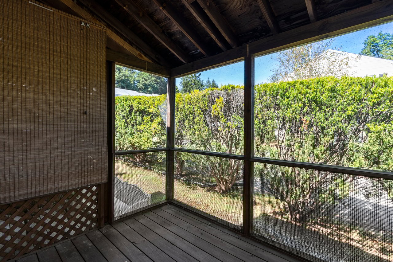 Screened porch is a great spot to hang out on warm summer nights