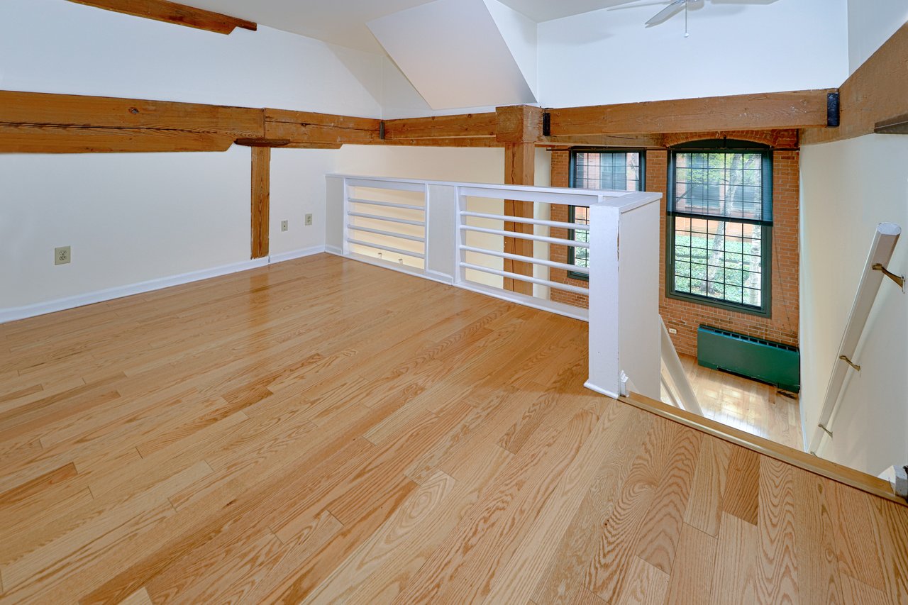 There is lots of space here for a large bed, dressers, and lamps.