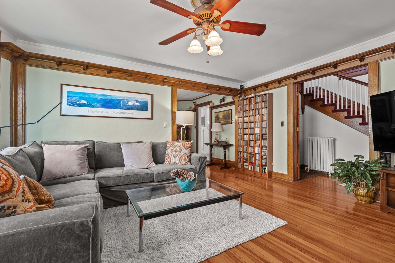 Family room with access to the formal dining room