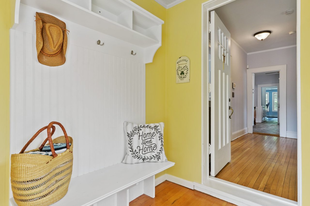Handy custom mudroom cabinetry recently added