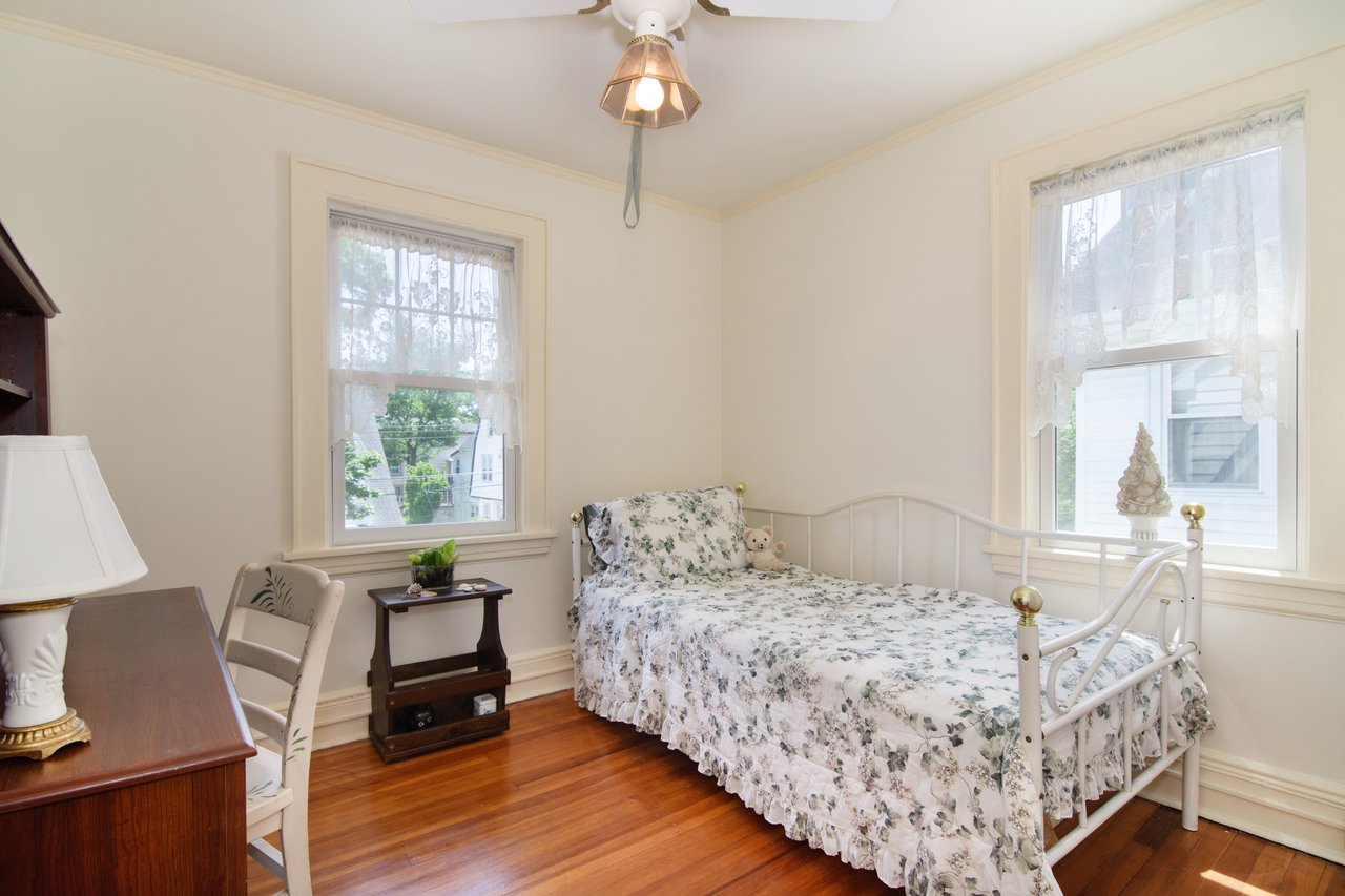 The smaller third bedroom can easily double as a home office....