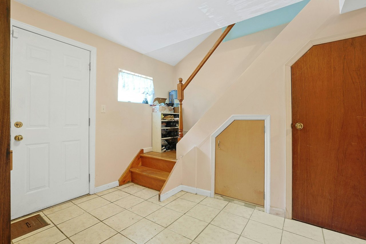 Lower level entry from driveway.