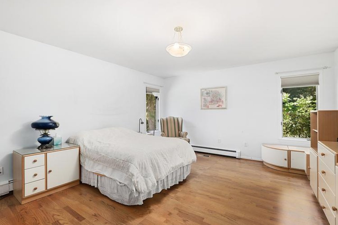 Primary bedroom with walk in closet