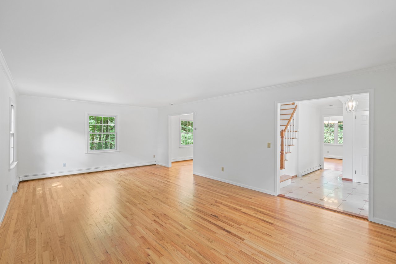 Gorgeous hardwood floors in the generously sized Living Room