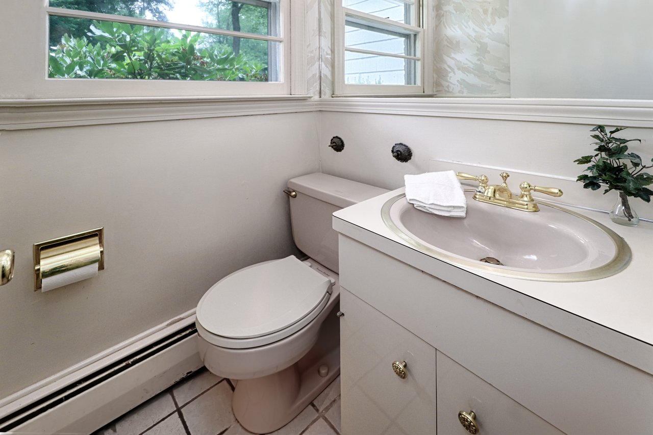 Powder room on main level. 