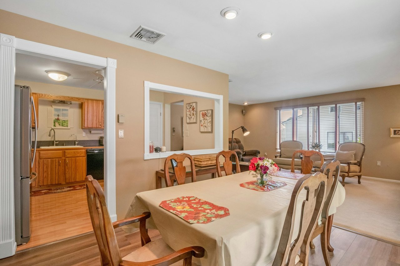 Dining room with easy access to the kitchen