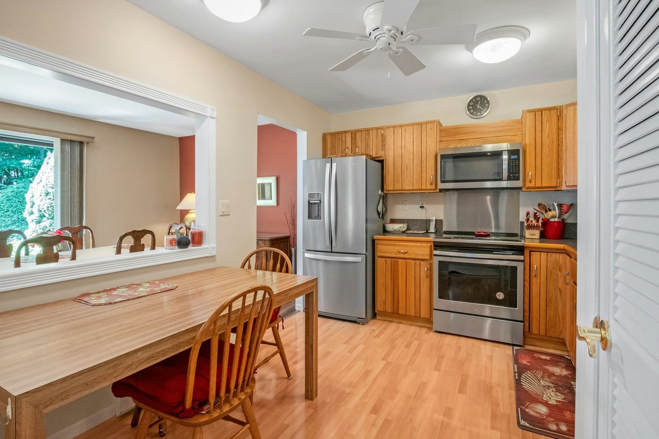 Eat in kitchen with pass through to the dining room