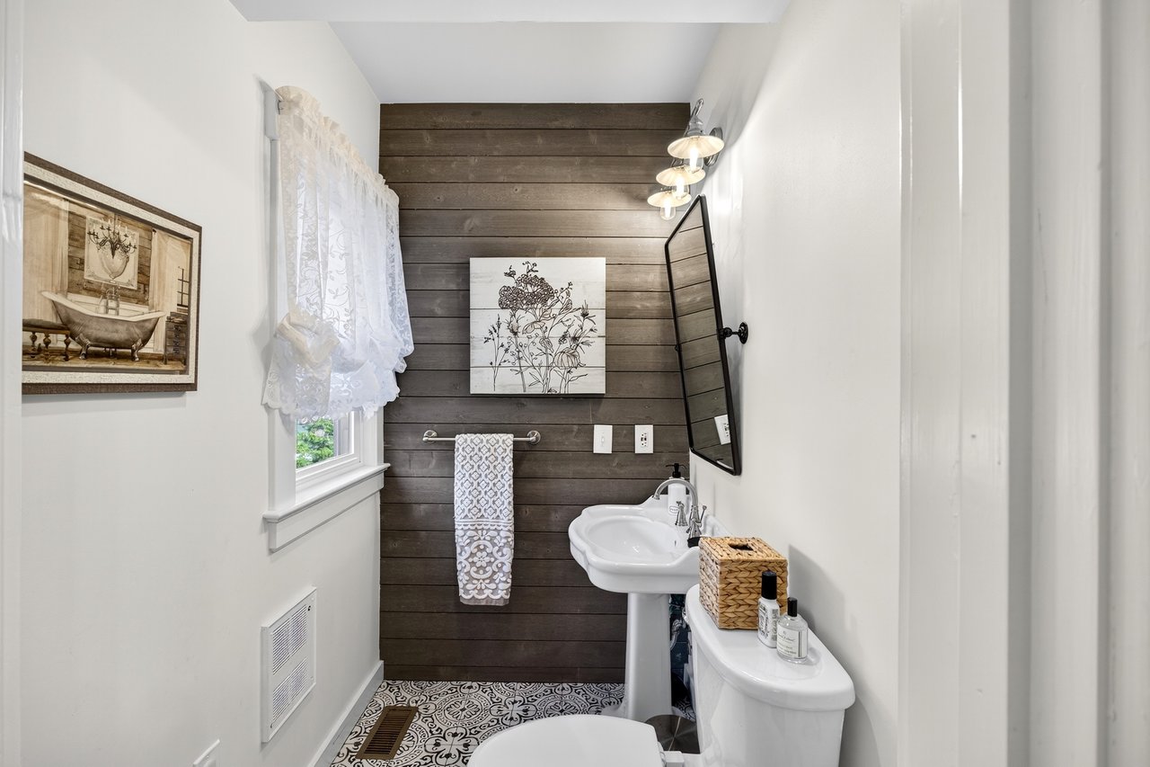 Half bath on the main floor.
