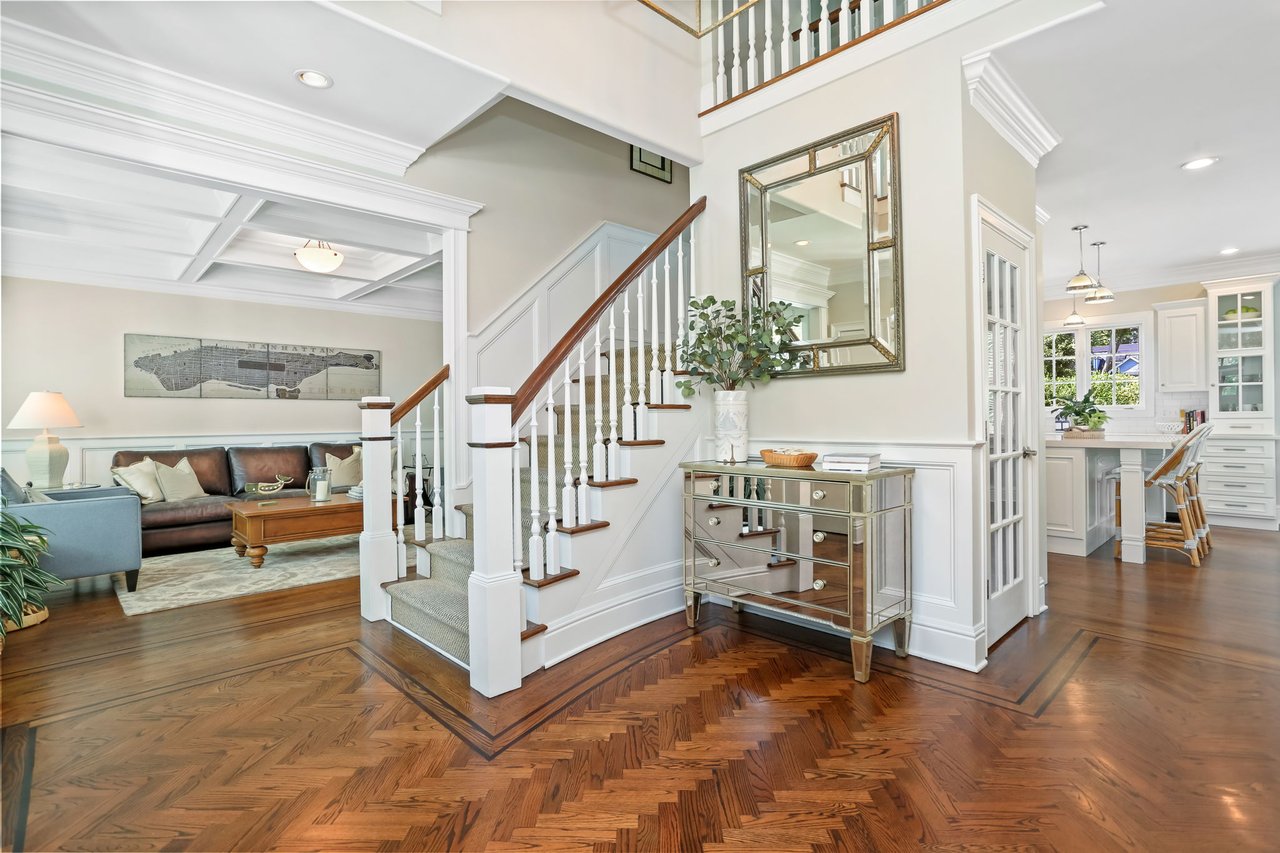 Front foyer with view into living room