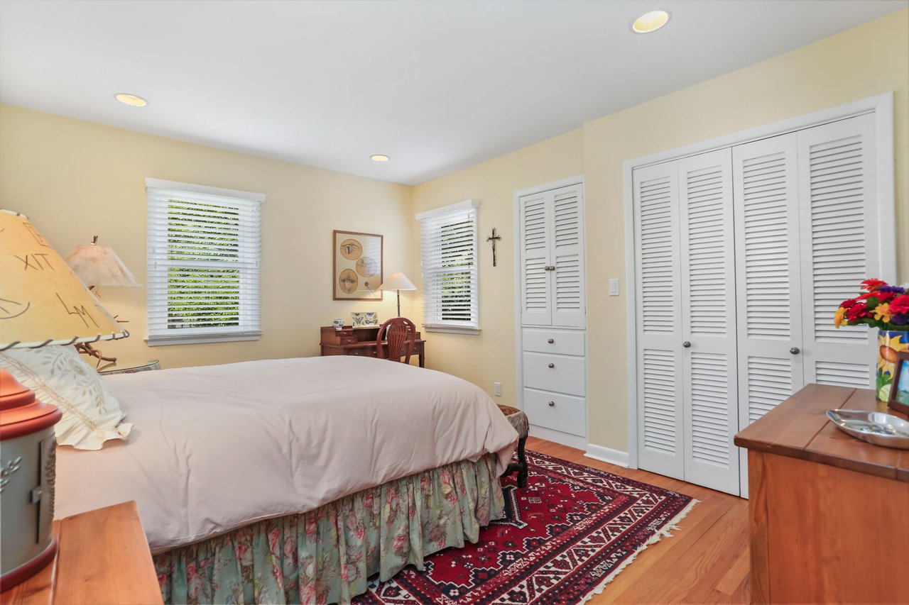 Bedroom with generous closet space.