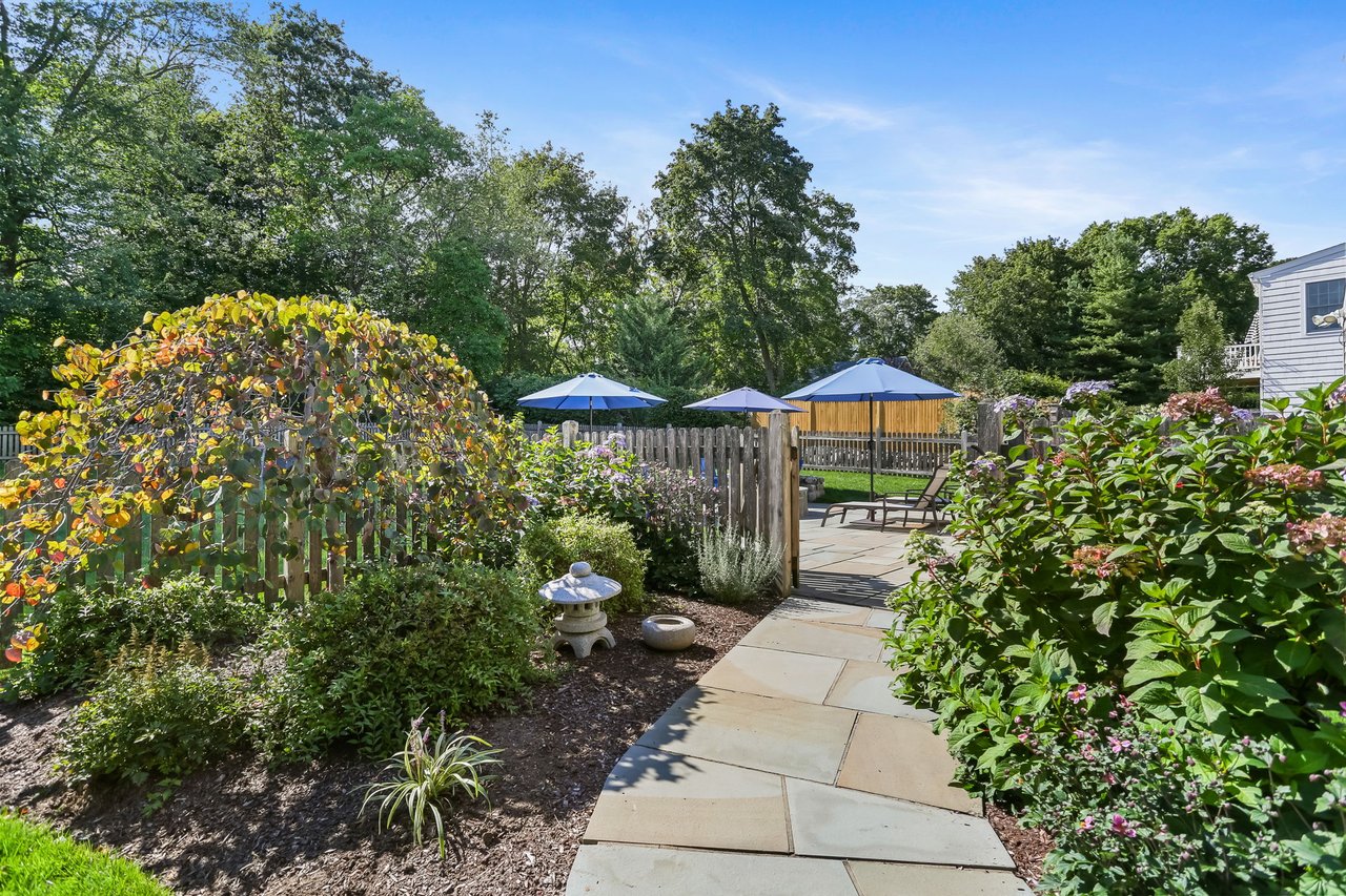 Bluestone pathway to backyard.