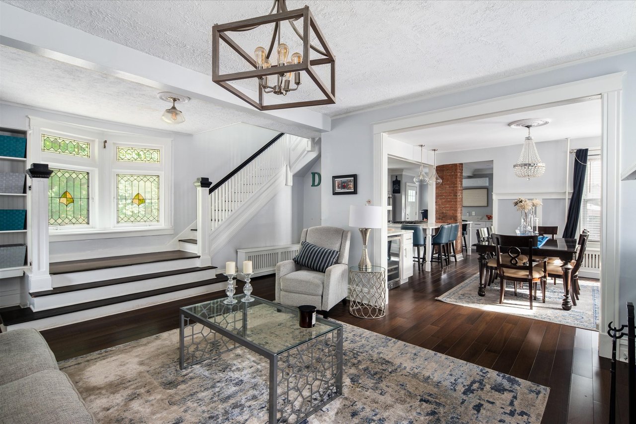 View from Living Room to Dining Room