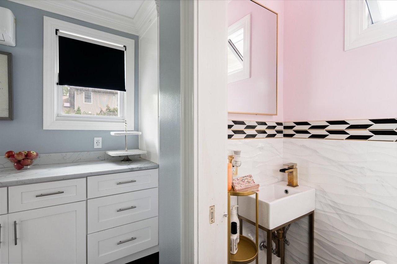 Half bath just off the kitchen.