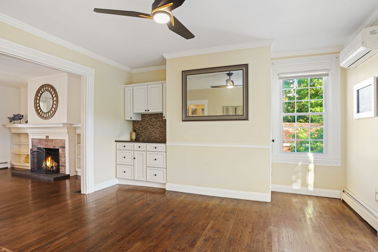 Dining room with bar/coffee station area.
