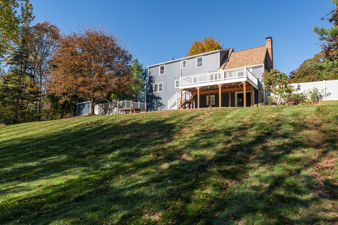 Large private backyard.