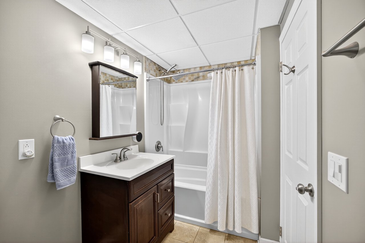 Alternate view of Lowest level full bathroom