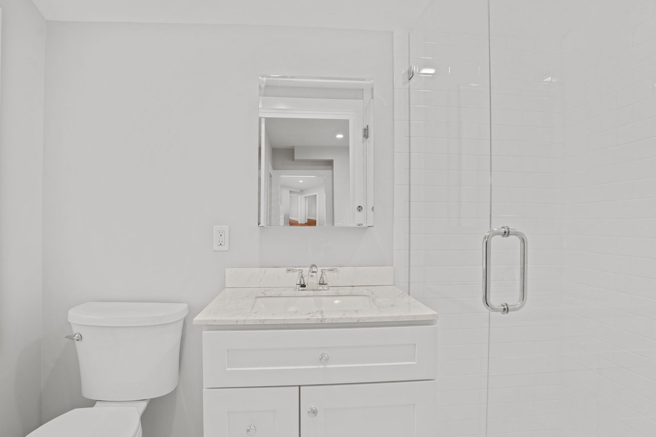 First floor full bath with walk-in shower