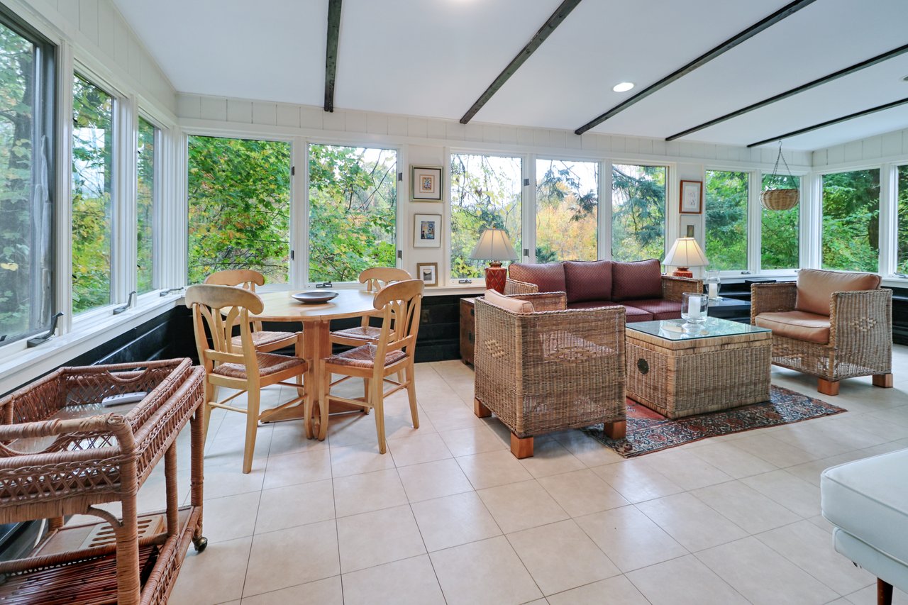 The Sun Room is large and "sunny"!