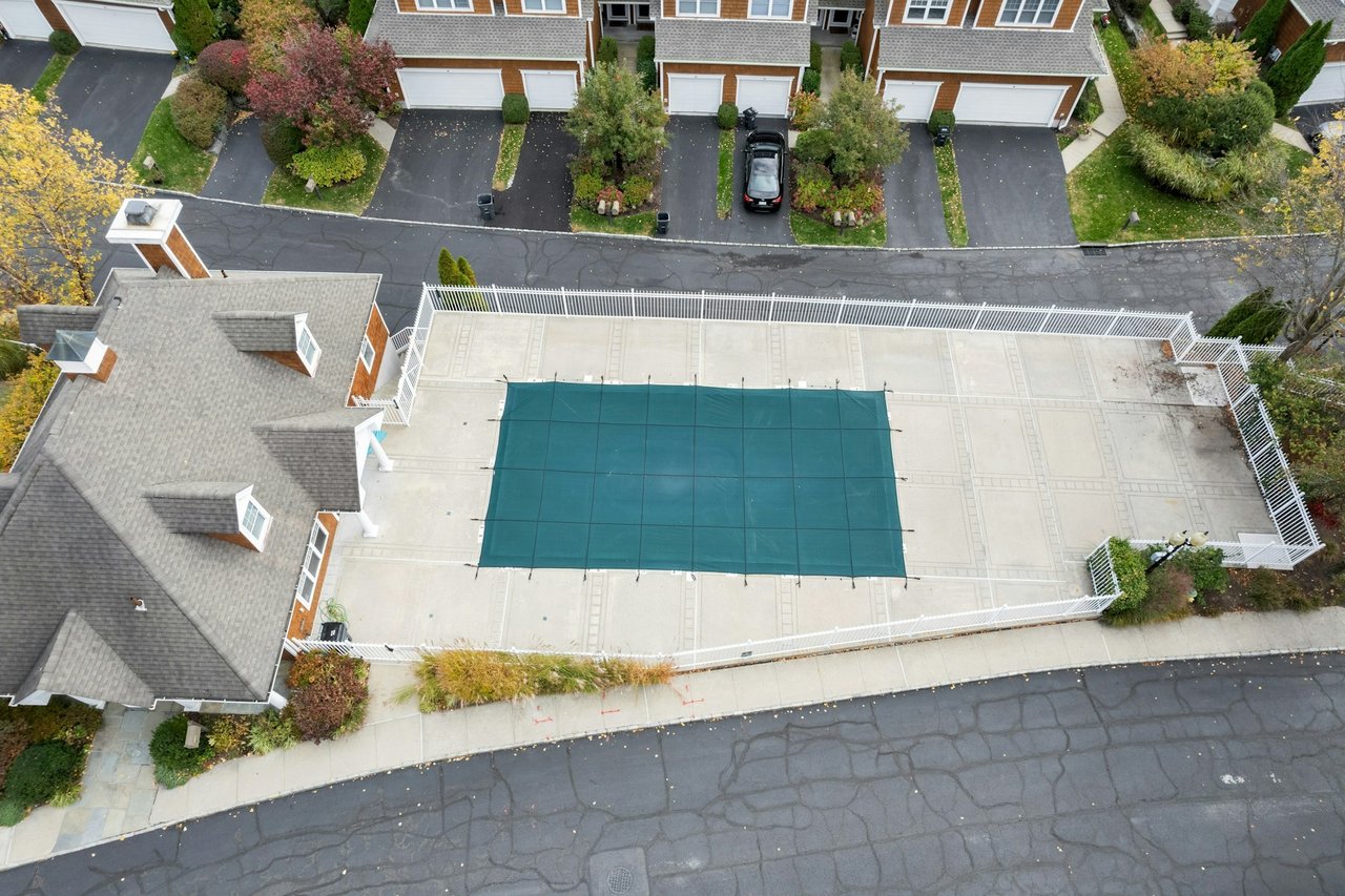 Bird's eye view of a pool