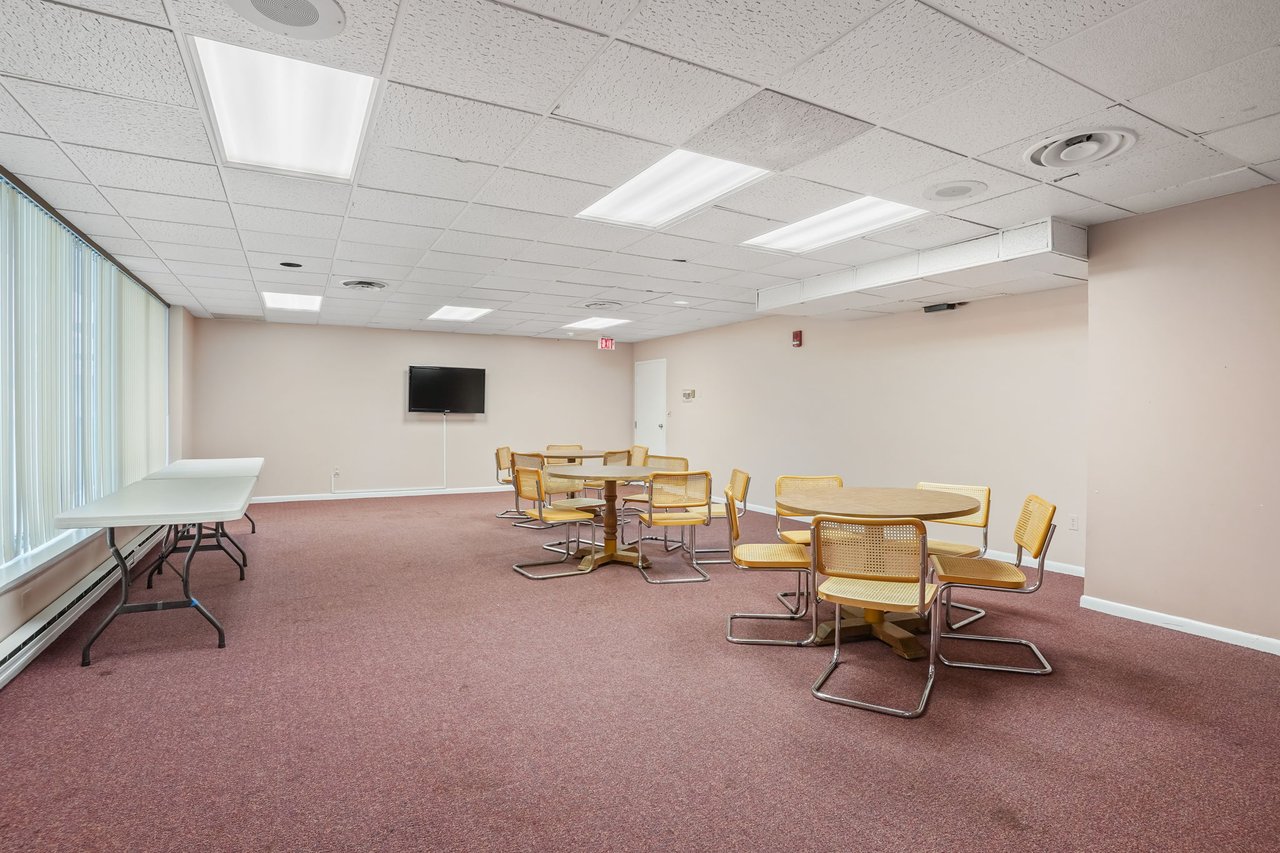 Flex room used for parties and meetings.