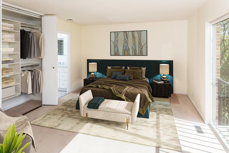 Virtually Staged Primary Bedroom