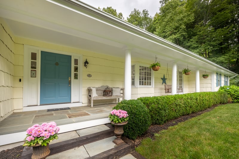 Stone and Pillar Front Porch