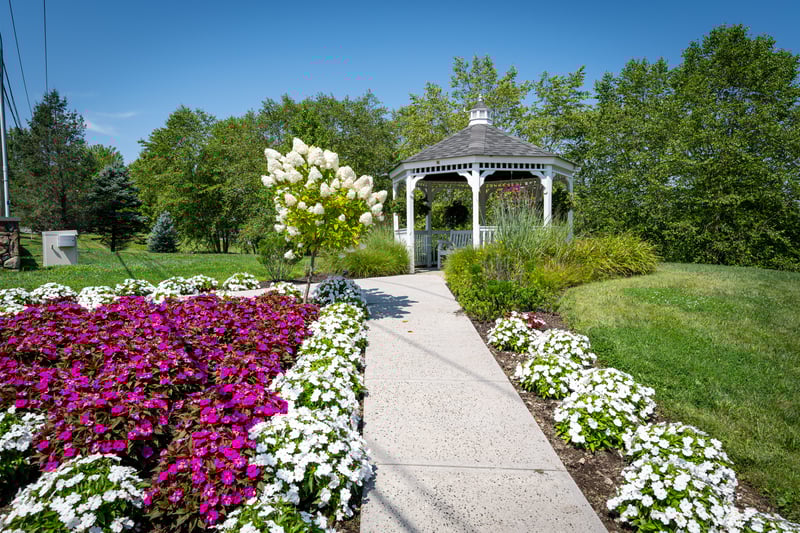 Gazebo and sidewalks at the Hills	