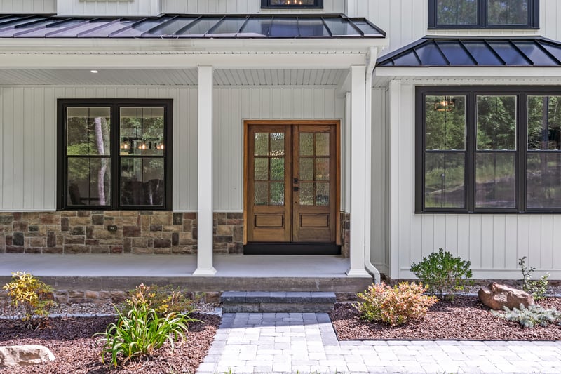Handsome front entry double doors