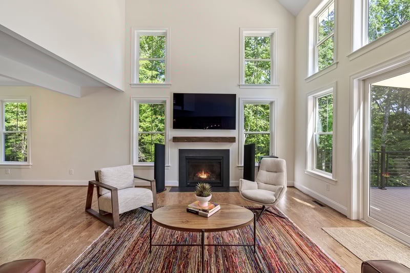 Lovely gas fireplace