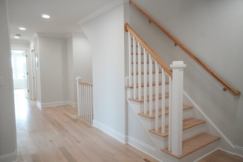 Hallway and stairs leading to the third level