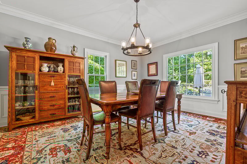 Gracious dining room for large or small gatherings.