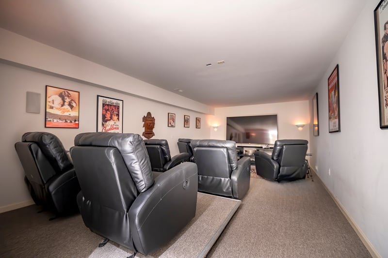 Watch the latest movie or sporting event in your own theater.