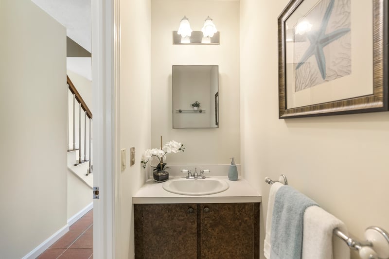 First floor powder room sparkles!