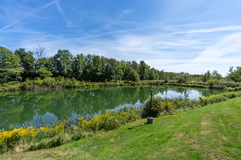 Tranquil setting with pond at Tapping Reeve Village