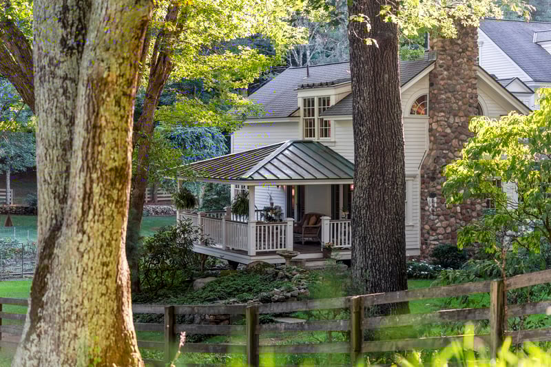 This beautiful open porch offers a true escape in the country