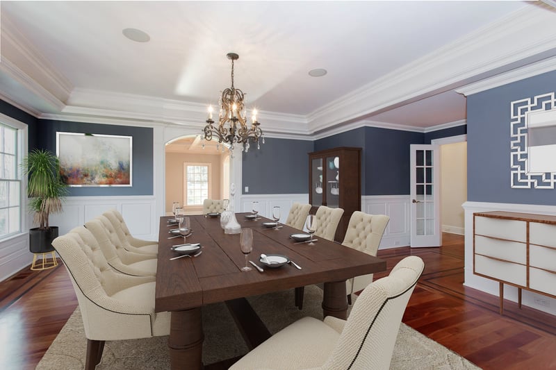 Virtually staged Dining Room