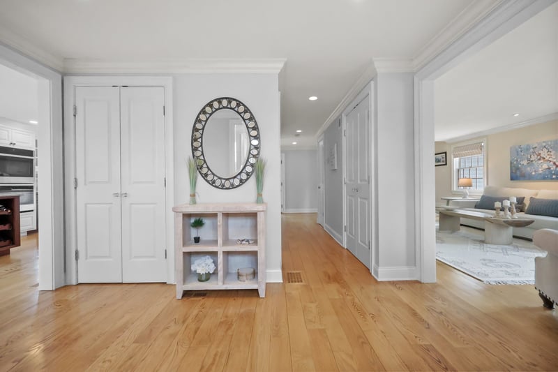 Spacious entryway with center hall.