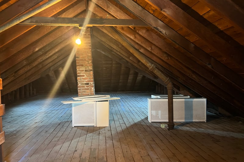 Walk-Up Attic with SO MUCH STORAGE!
