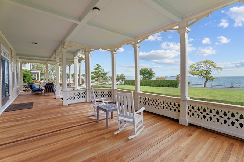 Veranda Overlooking L.I. Sound and Thimble Islands
