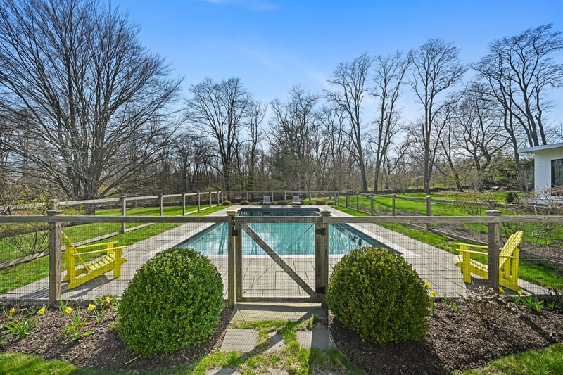 Fully fenced in pool.