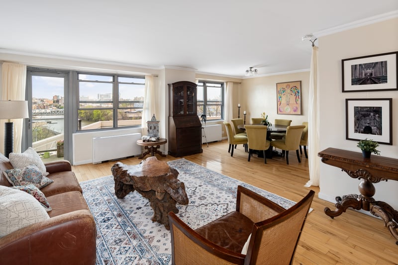 Big windows and door to balcony