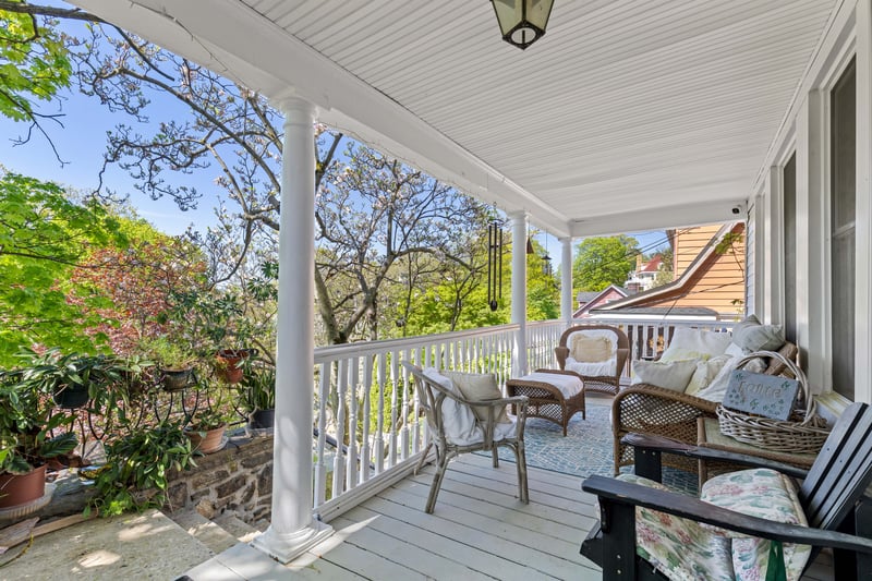 Amazing views from the covered front porch