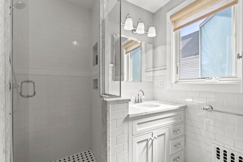 2nd floor full bathroom with walk in shower