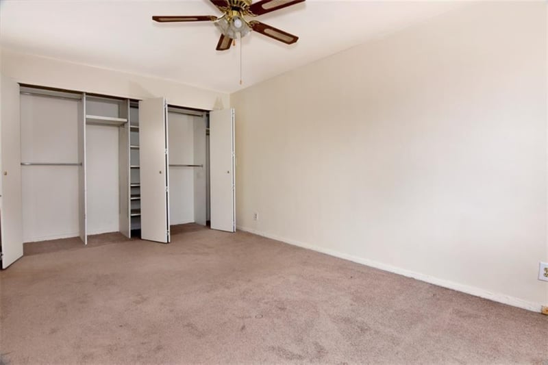 Lots of maximized closet space in the bedroom.