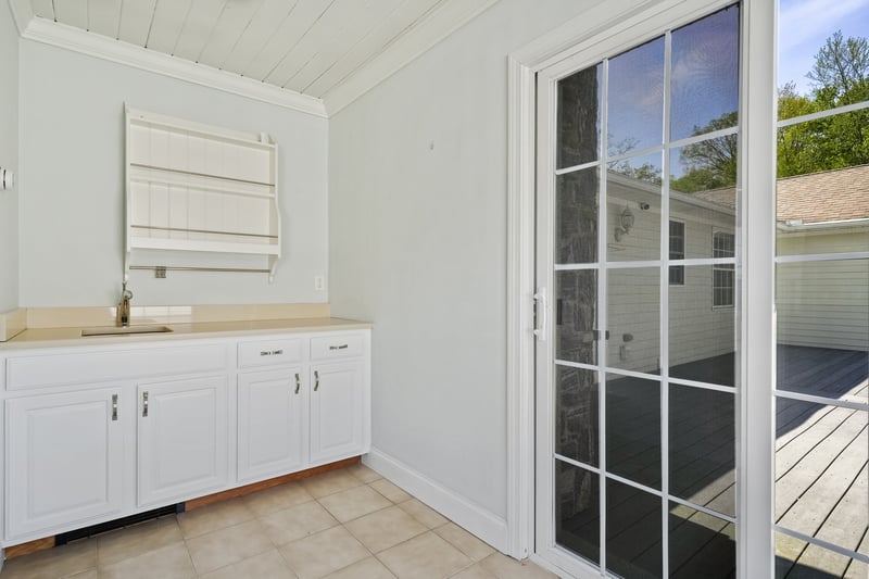 Wet Bar/Butler's Pantry with Deck Access